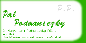 pal podmaniczky business card